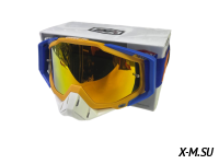 Очки мотокросс 100% XD3-16 коробка цв. оправы Сине-оранжевый цв. стекла Желтый